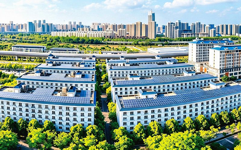 校内建筑均铺设分布式光伏系统
